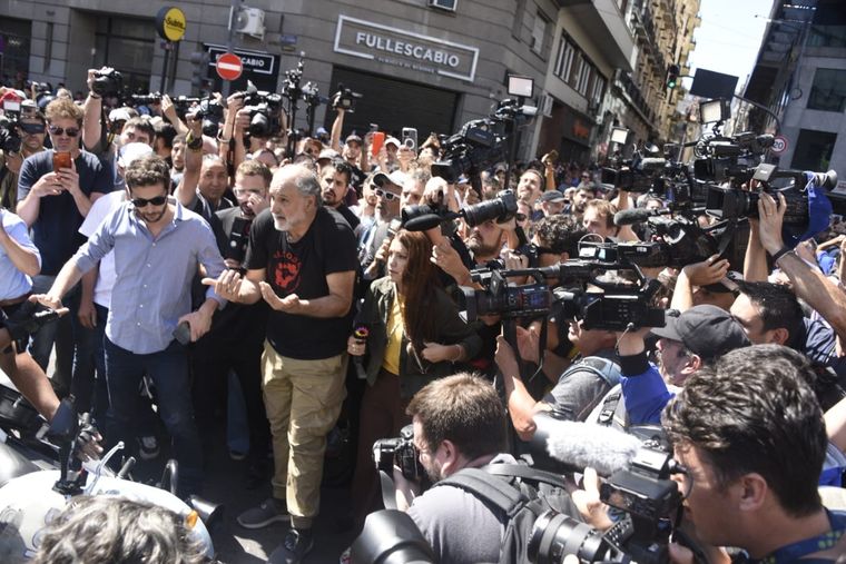 Incidentes durante la marcha. Foto: Juan Mateo Aberastain