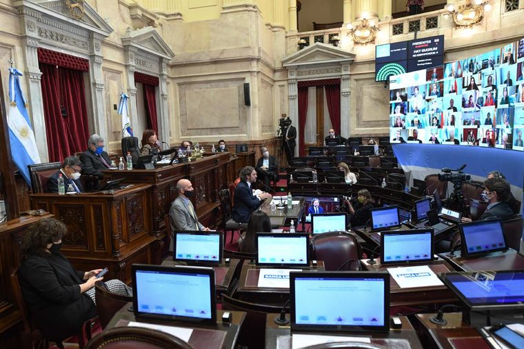 Cafiero dio hoy su informe ante el Senado Nacional. Foto: Télam