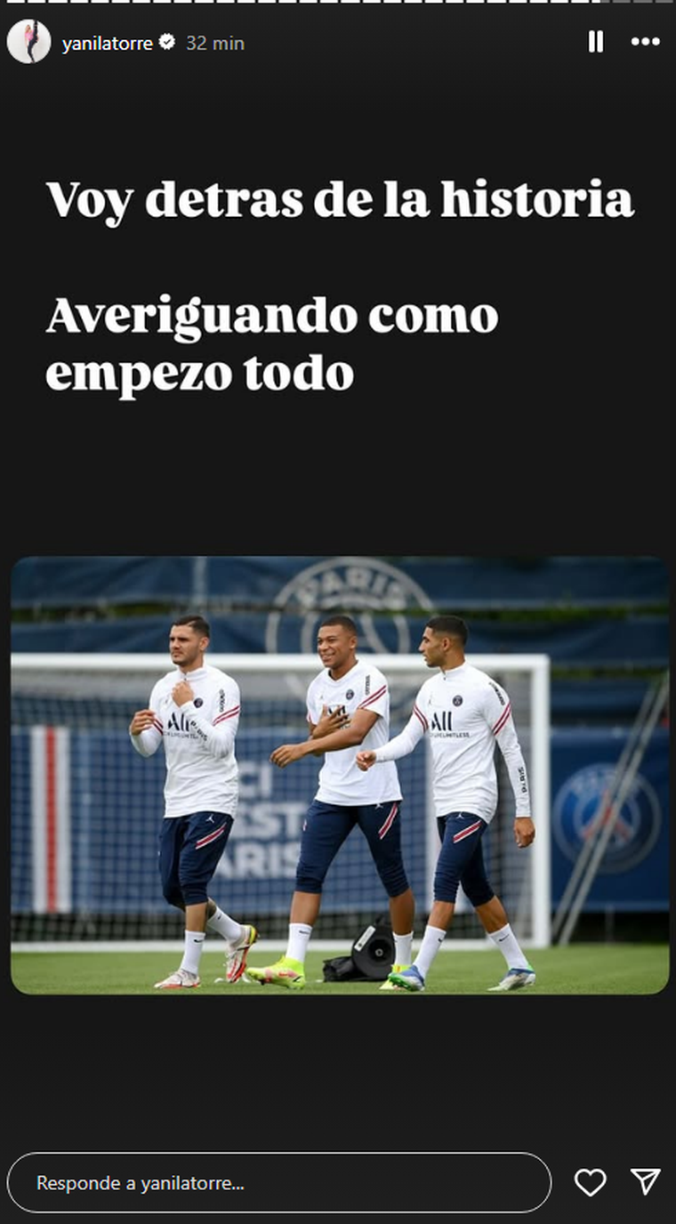 Hakimi junto a Mauro Icardi y Mbappé. Hakimi junto a Mauro Icardi y Mbappé. 