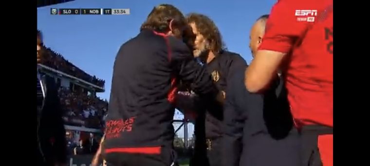 Insua y Heinze, cara a cara en un picante San Lorenzo-Newells Foto: Captura ESPN