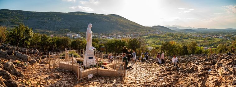 La imagen de la Virgen María en Medjugorje, Bosnia. Foto: Shutterstock