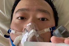 Li Wenliang publicó en las redes sociales una foto suya desde su cama en el hospital el 31 de enero. Al día siguiente fue diagnosticado con coronavirus. Foto: Weibo