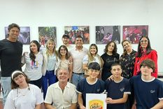 El jurado que se hizo presente en la Escuela José Vicente Zapata de la Ciudad de Mendoza para decidir los ganadores del concurso de cortometrajes.&nbsp;