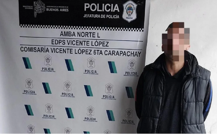 El acusado tras ser arrestado Foto: NA