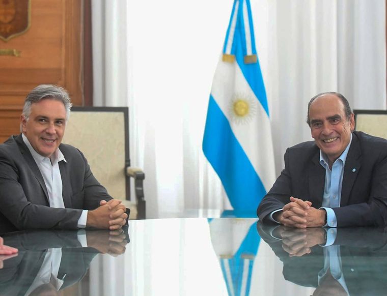 Francos y Llaryora se reunieron este jueves Foto: Twitter