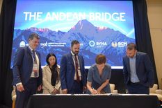 La firma del protocolo para la creación del Andean Bridge.