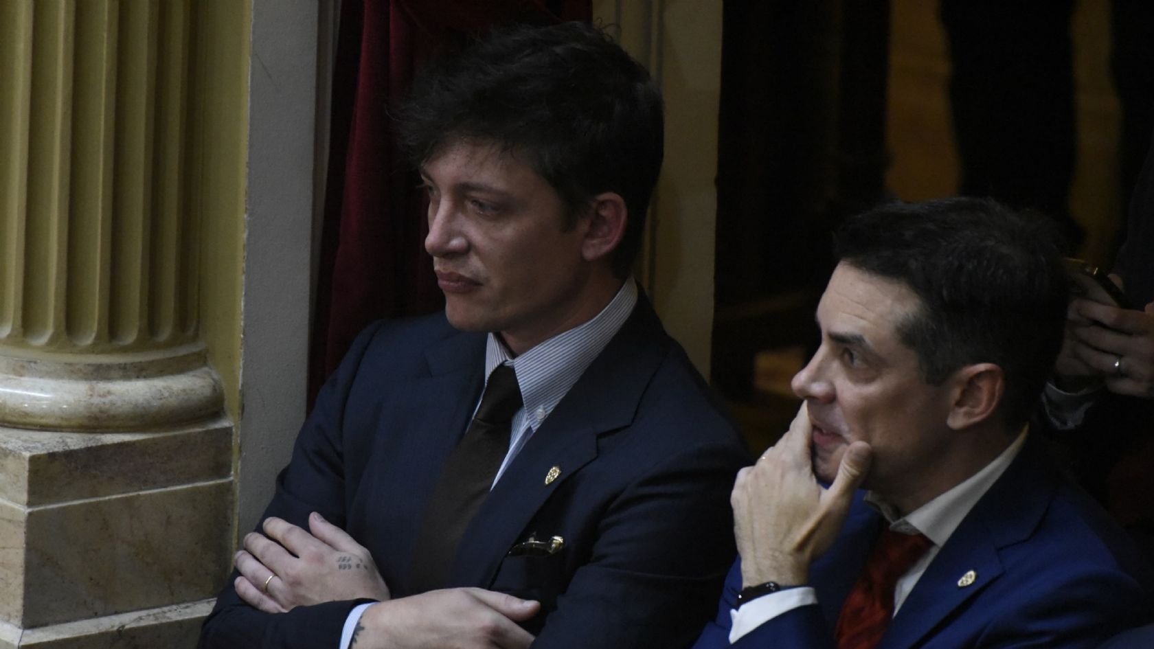 El asesor Santiago Caputo y el viceministro de Justicia, Sebastián Amerio, continúan de momento al frente de las negociaciones por la Corte Suprema.