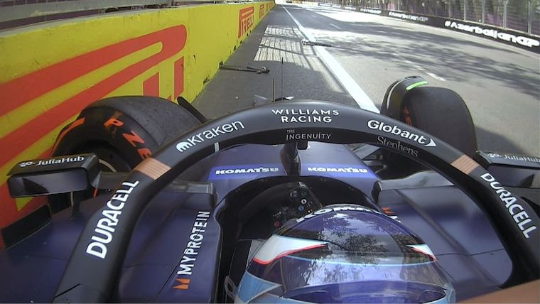 Así quedó el auto de Colapinto. Foto: Captura video