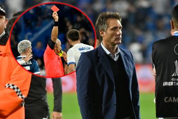 Guillermo Barros Schelotto habló del arbitraje de Sampaio en Vélez-Racing.
