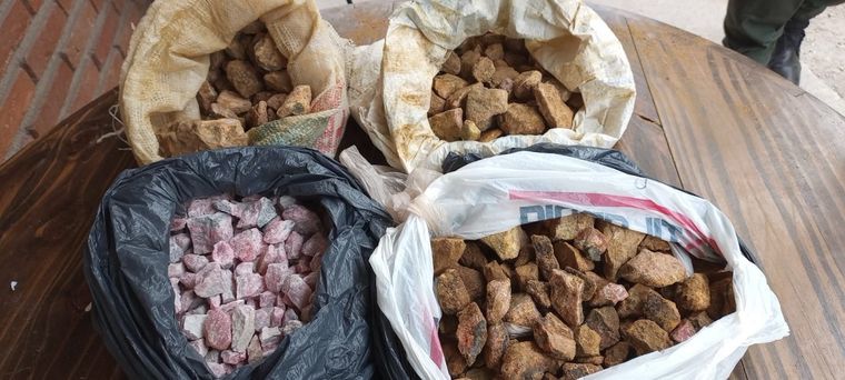 Incautaron más de 30 kilos de piedras semipreciosas Foto: Argentina.gob.ar