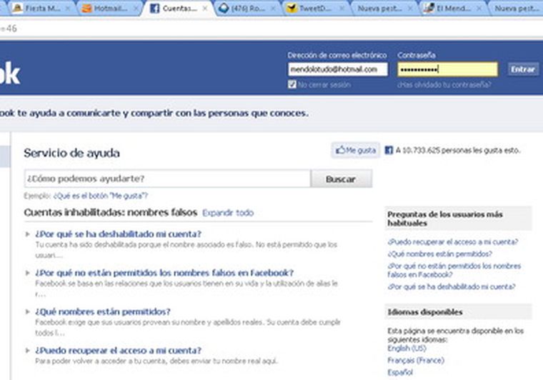 La cuenta fue deshabilitada y estos serían los motivos. Foto: Captura de pantalla