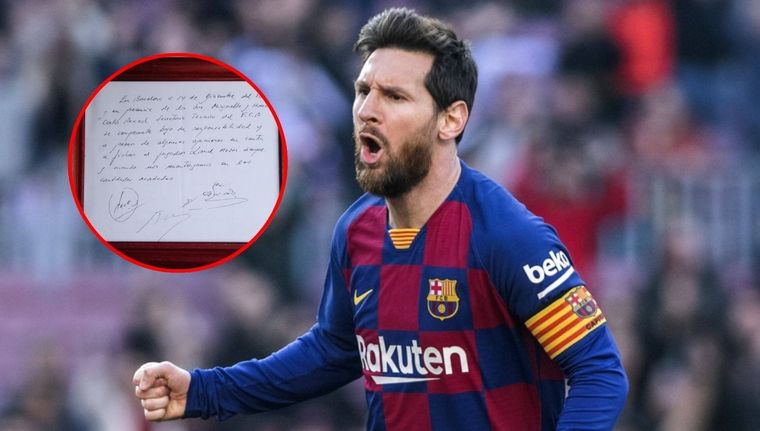 La servilleta en la que firmó Messi se vendió en una fortuna. Foto: TM IMAGO