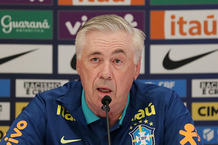 Ancelotti habló en conferencia tras el 0-0 frente a Ecuador. Foto: EFE