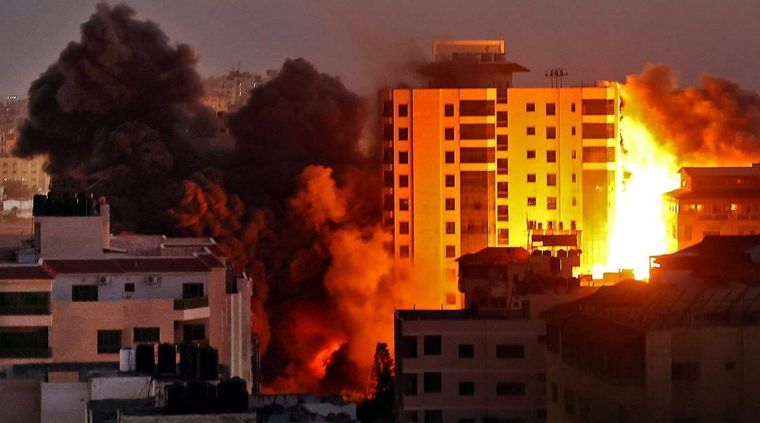 Uno de los ataques israelíes a Franja de Gaza. Foto: DNorte.