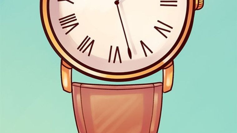 Acertijo visual, reto visual, reloj