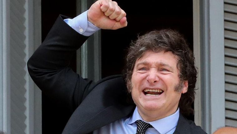 Javier Milei se prepara para presentar su nuevo libro en el Luna Park Foto: EFE