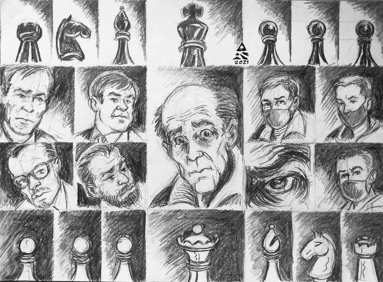 Una de las ilustraciones que hizo el artista