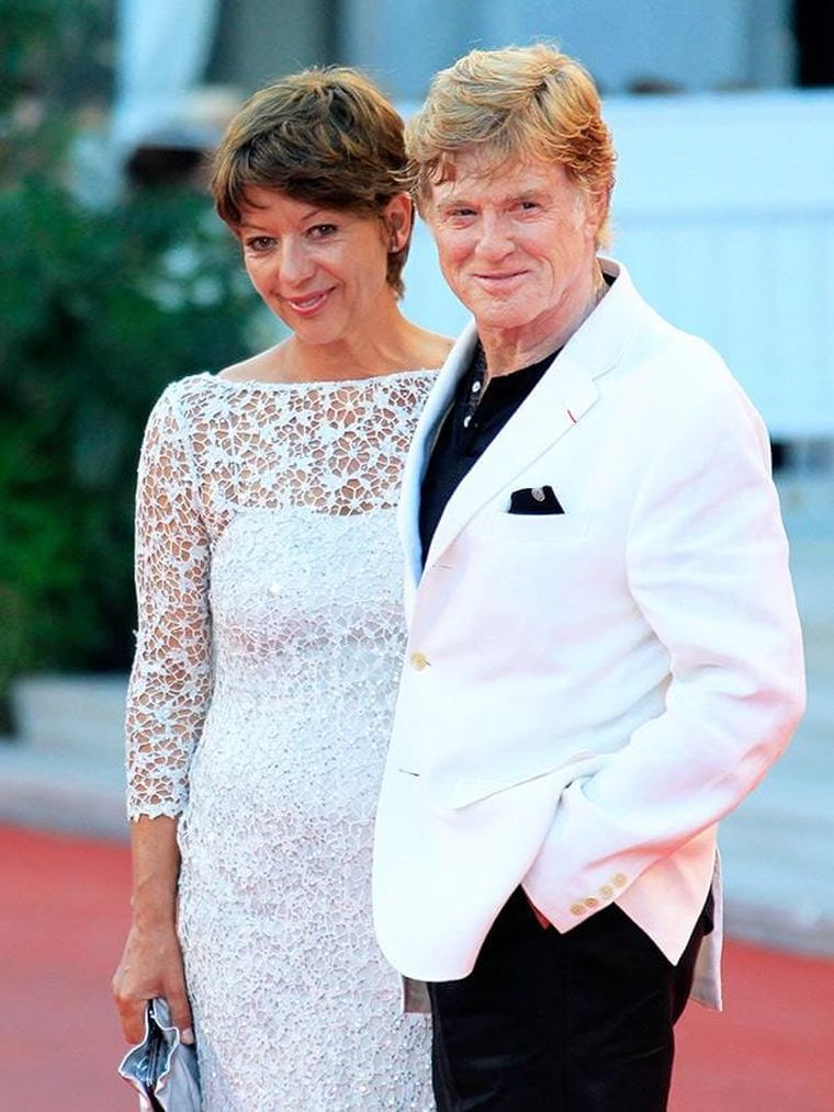 Robert Redford y Sibylle Szaggars. Robert Redford y Sibylle Szaggars.