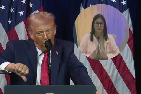 Donald Trump se atribuyó la presidencia de Venezuela y Delcy Rodríguez salió al cruce