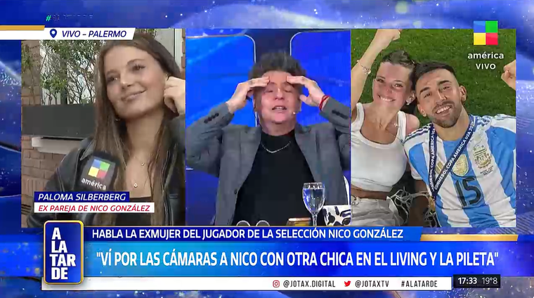 Polémica con Nicolás González, jugador de la Selección argentina. Foto: captura de video/ América TV. Polémica con Nicolás González, jugador de la Selección argentina. Foto: captura de video/ América TV. 