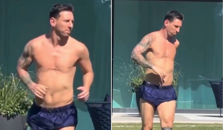 Lionel Messi no para de jugar a la pelota ni el 1° de enero. Foto: captura de video.&nbsp;