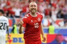 Eriksen volvió a marcar en la Eurocopa. Foto: EFE Eriksen volvió a marcar en la Eurocopa. Foto: EFE