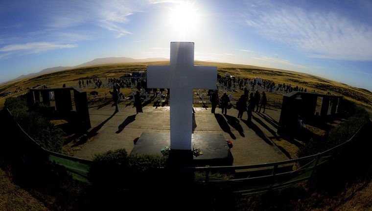 Cementerio de Darwin, Malvinas. Foto: DPA
