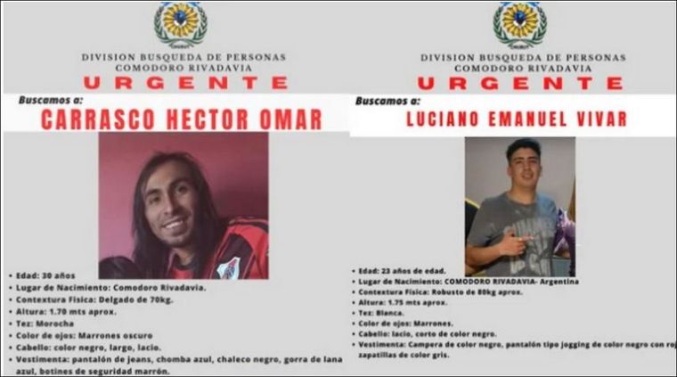 Los jóvenes desaparecieron la misma jornada en que se perdió contacto con los jubilados Juana Morales y Pedro Kreder.