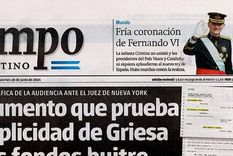 Foto: Captura pantalla portada Tiempo Argentino