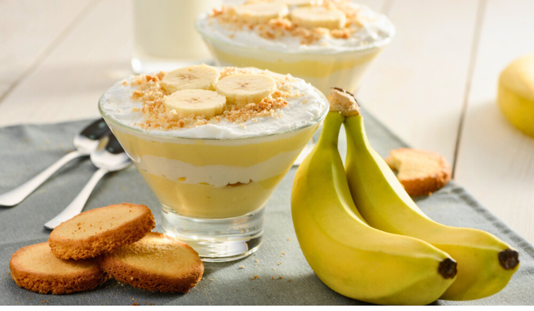 Pudín de banana con galletas: sabores que conquistan Foto: Shutterstock