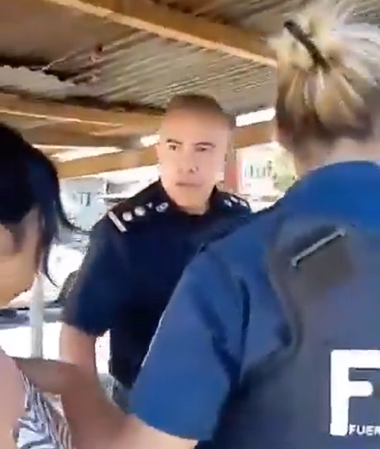 El comisario del exabrupto Foto: Captura Video