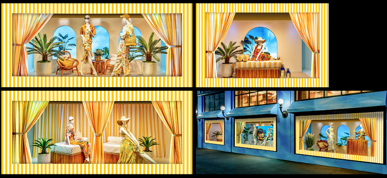 Vidrieras para Macy's, temática verano. New York (2025). Vidrieras para Macy's, temática verano. New York (2025).