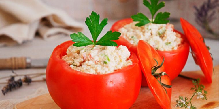Tomate relleno Foto: cookpad