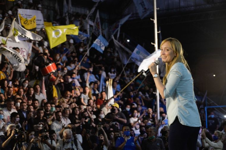 Anabel Fernández Sagasti, en el acto del día de la lealtad. Foto: Gentileza, prensa Frente de Todos