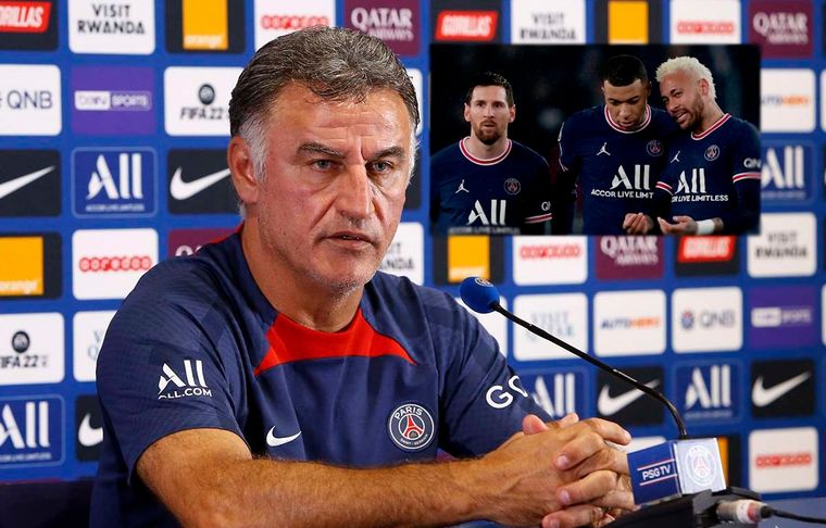 Christophe Galtier El entrenador se refirió a la posibilidad de jugar con Messi, Neymar y Mbappé.