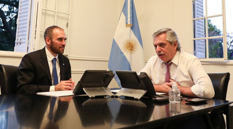 Martín Guzmán y Alberto Fernández Foto: Télam