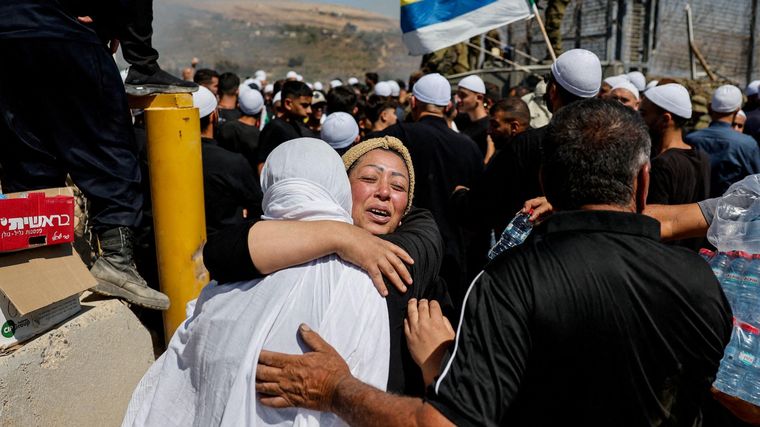 La apertura de la frontera de Israel y Siria permitió que familiares se reunieran.