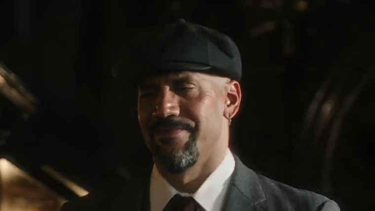 Juan Sebastián Verón promocionó la película de Peaky Blinders.