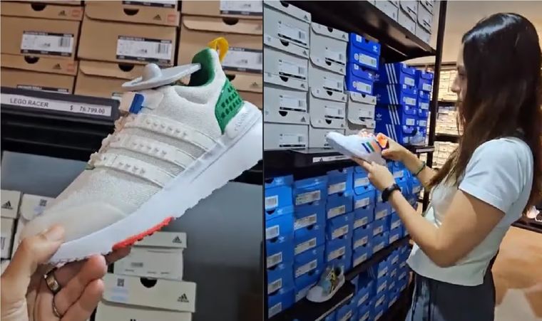 Encontraron en un outlet zapatillas a precios de locura y su video se viralizó en TikTok Foto: Captura del video de TikTok
