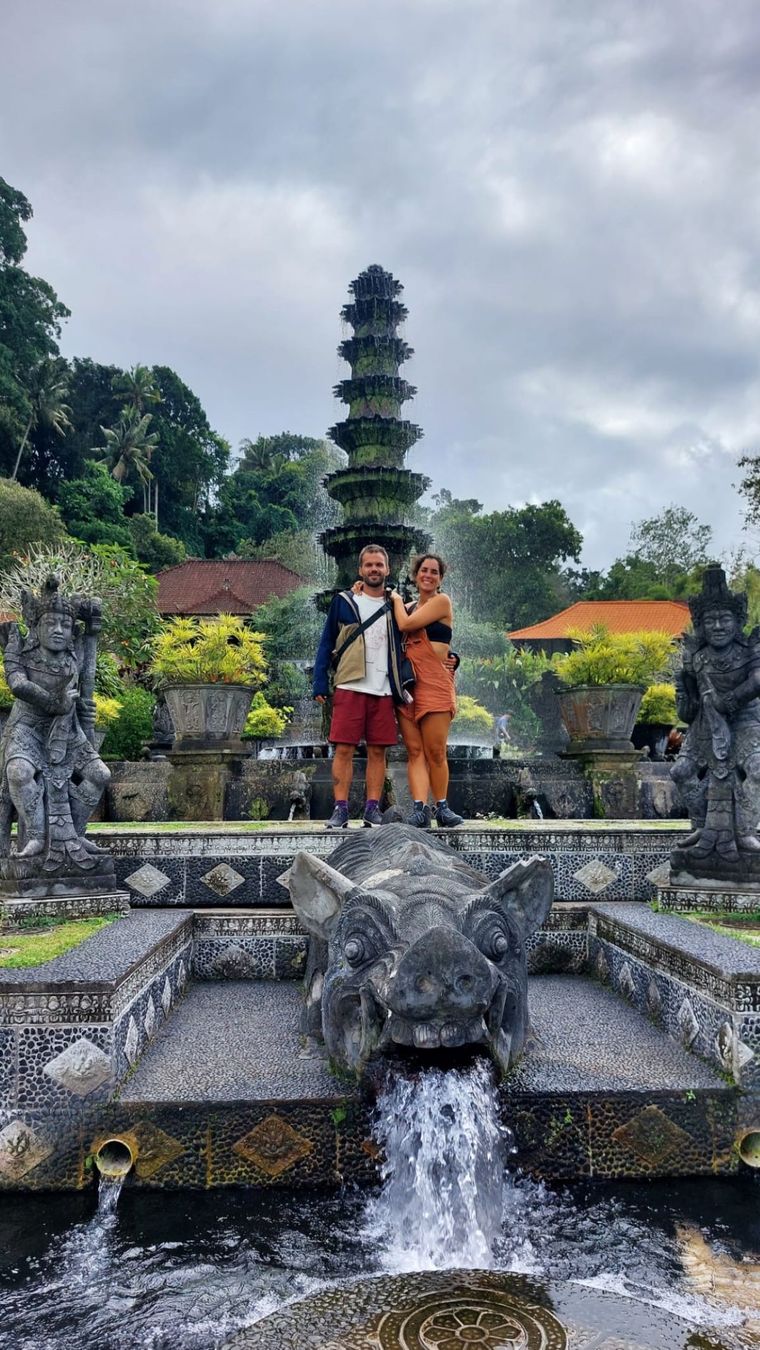 Juan y Juli, disfrutando del sudoeste asiático Foto: Gentileza Juan Martín Caffe