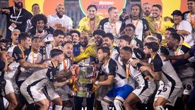 El Corinthians celebra el título. El Corinthians celebra el título.