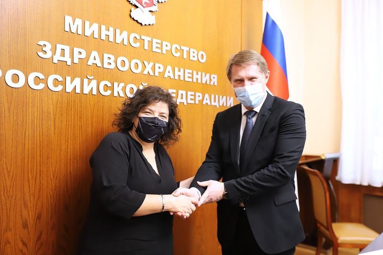 La ministra de Salud de la Nación, Carla Vizzotti, se reunió con su par ruso.