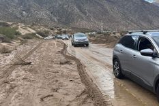 Así está en estos momentos el cruce donde se dio el alud Foto: Paso Cristo Redentor