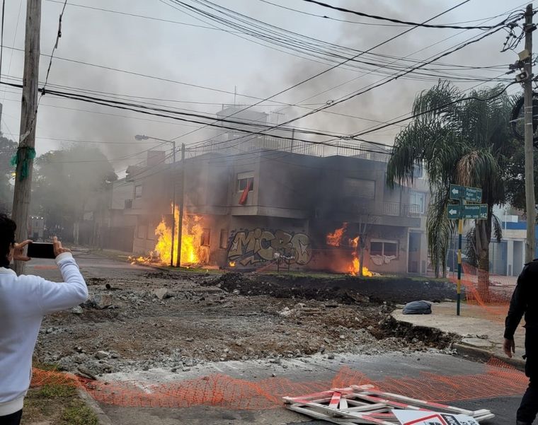 Agüer y Reconquista, tras la explosión Foto: gentileza