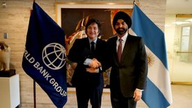 Javier Milei con Ajay Banga, presidente del Grupo Banco Mundial 