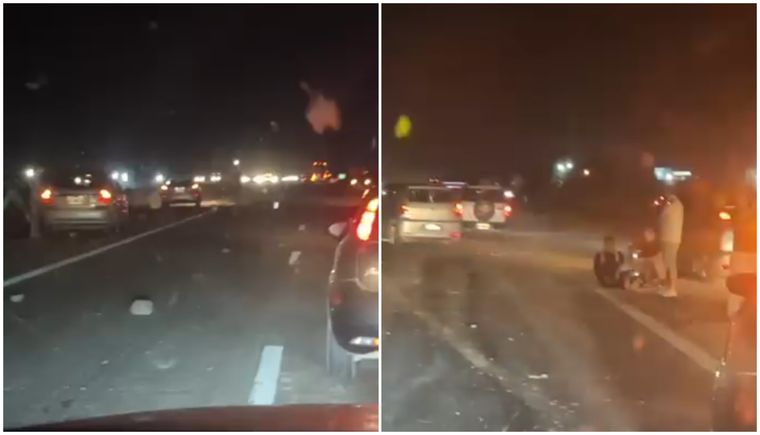 Hace dos semanas se registró caos vehicular por las piedras en el Acceso Este. Hace dos semanas se registró caos vehicular por las piedras en el Acceso Este.