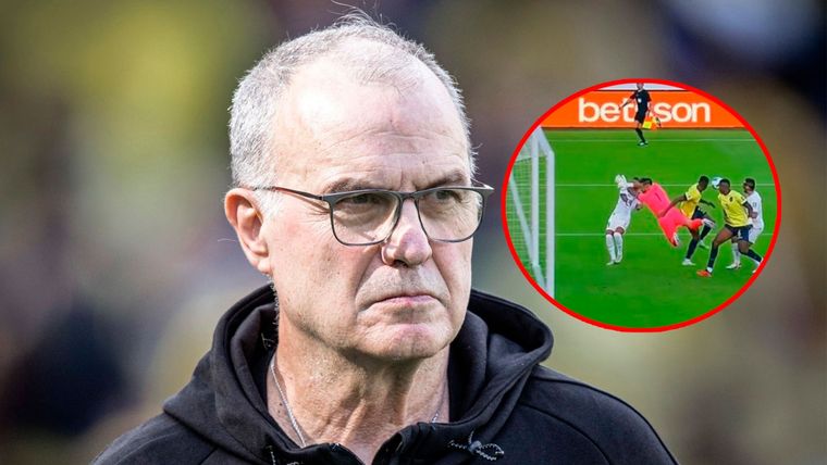 Bielsa aseguró que el árbitro no tuvo influencia en la derrota de Uruguay ante Ecuador Foto: @AUF