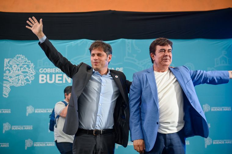 El gobernador Axel Kicillof junto al intendente de La Matanza, Fernando Espinoza Foto: Noticias Argentinas