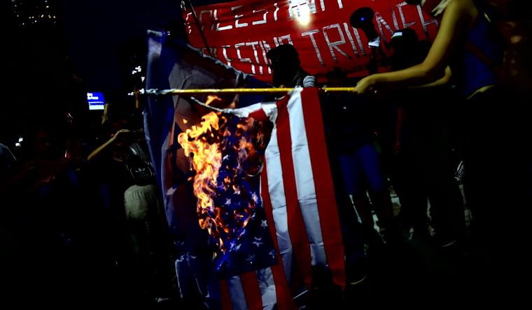 Hay protestas contra Israel y EEUU en muchos países del mundo. Foto: Efe.