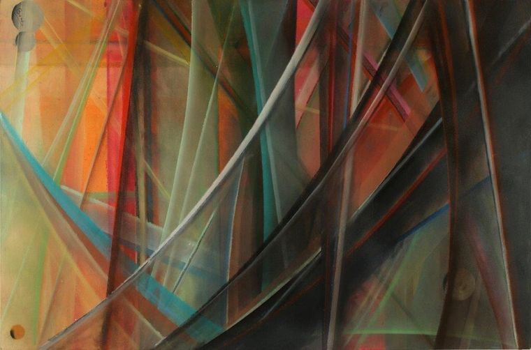 Naciente luz - pintura en pastel tiza Eureka año 2013